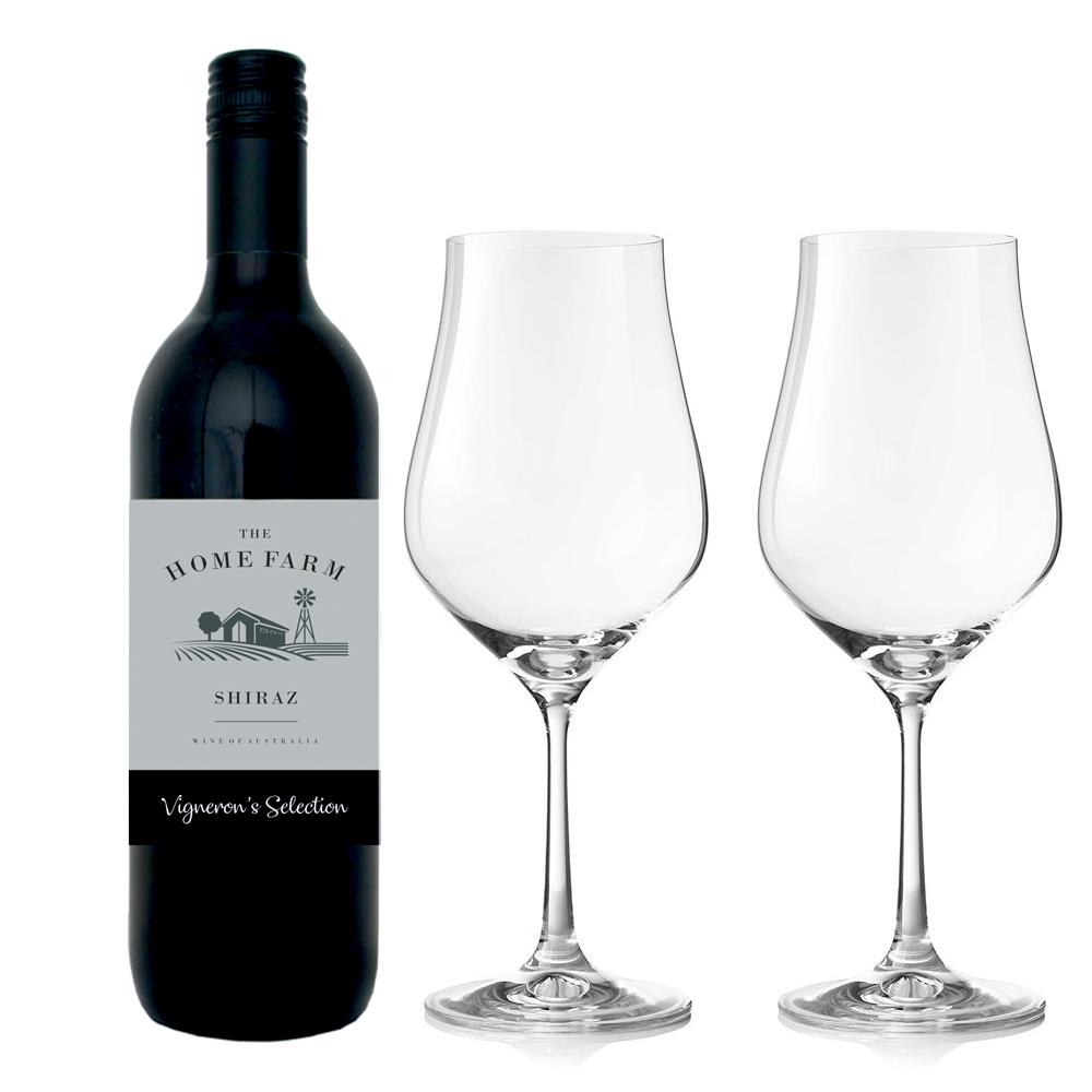 The Home Farm Shiraz And Crystal Classic Collection Wine Glasses